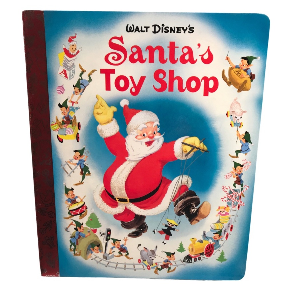 🌻4/&20 Walt Disney’s Santa’s Toy Shop Board Book By Golden Books